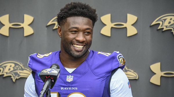 November 2, 2022: Though the Baltimore Ravens already believed they were all in for a Super Bowl quest, the trade for inside linebacker Roquan Smith, speaking to Baltimore media for the first time on Wednesday, Nov. 2, 2022, was another sign that they re determined to contend this year. - ZUMAm67_ 20221102_zaf_m67_038 Copyright: xKevinxRichardsonx