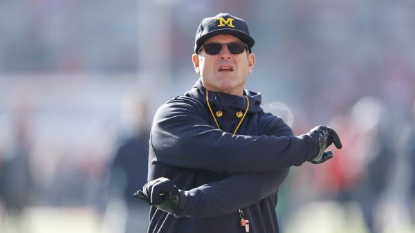 Jim Harbaugh - NCAA, College League, USA Football: Michigan at Ohio State Nov 26, 2022 Columbus, Ohio, USA Michigan Wolverines head coach Jim Harbaugh warms up before the game against the Ohio State Buckeyes at Ohio Stadium. Columbus Ohio Stadium Ohio USA, EDITORIAL USE ONLY PUBLICATIONxINxGERxSUIxAUTxONLY Copyright: xJosephxMaioranax 20221126_szo_mb3_0001