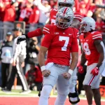 CJ Stroud - NCAA, College League, USA Football: Michigan at Ohio State Nov 26, 2022 Columbus, Ohio, USA Ohio State Buckeyes quarterback C.J. Stroud 7 celebrates during the first half against the Michigan Wolverines at Ohio Stadium. Columbus Ohio Stadium Ohio USA, EDITORIAL USE ONLY PUBLICATIONxINxGERxSUIxAUTxONLY Copyright: xJosephxMaioranax 20221126_tbs_mb3_098