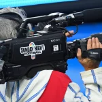 INGLEWOOD, CA - NOVEMBER 20: A camera for NBC Sunday Night Football during the NFL, American Football Herren, USA regular season game between the Kansas City Chiefs and the Los Angeles Chargers on November 20, 2022, at SoFi Stadium in Inglewood, CA. Photo by Brian Rothmuller/Icon Sportswire NFL: NOV 20 Chiefs at Chargers Icon221120098