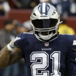 NFL, American Football Herren, USA Dallas Cowboys at Washington Commanders Jan 8, 2023 Landover, Maryland, USA Dallas Cowboys running back Ezekiel Elliott 21 stands on the field during warmups prior to the Cowboys game against the Washington Commanders at FedExField. Landover FedExField Maryland USA, EDITORIAL USE ONLY PUBLICATIONxINxGERxSUIxAUTxONLY Copyright: xGeoffxBurkex 20230108_gkb_sb4_009