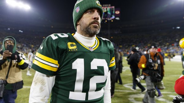 NFL, American Football Herren, USA Detroit Lions at Green Bay Packers Jan 8, 2023 Green Bay, Wisconsin, USA Green Bay Packers quarterback Aaron Rodgers 12 walks off the field following the game against the Detroit Lions at Lambeau Field. Green Bay Lambeau Field Wisconsin USA, EDITORIAL USE ONLY PUBLICATIONxINxGERxSUIxAUTxONLY Copyright: xJeffxHanischx 20230801_jah_sh5_051