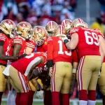 SANTA CLARA, CA - JANUARY 22: The sun shines on the San Francisco 49ers during the NFL, American Football Herren, USA NFC Divisional Playoff game between the Dallas Cowboys and San Francisco 49ers at Levis Stadium in Santa Clara, CA. Photo by Bob Kupbens/Icon Sportswire NFL: JAN 22 NFC Divisional Playoffs - TBD at 49ers Icon230122018