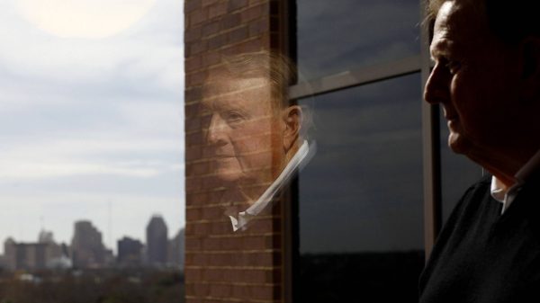Jan. 05, 2011 - San Antonio, Texas, U.S. - RED MCCOMBS and his view of the San Antonio skyline in his office. Billy Joe Mccombs aka Red (born 1927) is the founder of the Red McCombs Automotive Group in San Antonio, Texas, a co-founder of Clear Channel Communications, a former owner of the San Antonio Spurs, Denver Nuggets, and the Minnesota Vikings, and the namesake of the McCombs School of Business at the University of Texas at Austin. He was named one of Forbes magazine s top 400 richest Americans in 2005. In 2012, the San Antonio Express-News reported McCombs net worth at $1.4 billion. He was ranked the 913th richest man in the world.. - ZUMAa27_