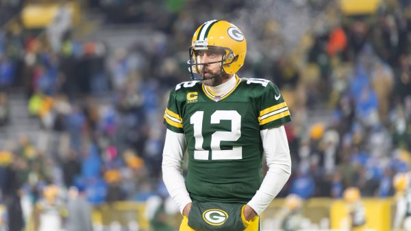 NFL, American Football Herren, USA 2023: Lions vs Packers JAN 08 January 8, 2023: Green Bay Packers quarterback Aaron Rodgers 12 warms up before a football game against the Detroit Lions in Green Bay, Wisconsin. Kirsten Schmitt/Cal Media/Sipa USACredit Image: Kirsten Schmitt/Cal Sport Media/Sipa USA Green Bay Lambeau Field Wisconsin United States of America NOxUSExINxGERMANY PUBLICATIONxINxALGxARGxAUTxBRNxBRAxCANxCHIxCHNxCOLxECUxEGYxGRExINDxIRIxIRQxISRxJORxKUWxLIBxLBAxMLTxMEXxMARxOMAxPERxQATxKSAxSUIxSYRxTUNxTURxUAExUKxVENxYEMxONLY Copyright: xCalxSportxMediax Editorial use only