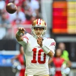 Top Free Agents 2023 - Quarterback Jimmy Garoppolo wirft einen Pass