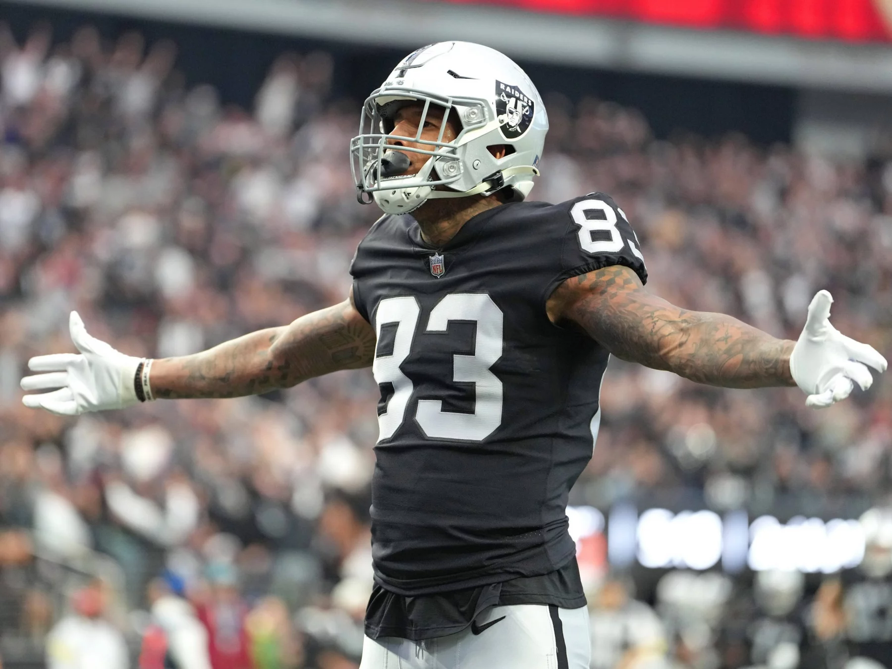 Raiders TE Darren Waller feiert nach einem Touchdown