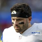 Buccaneers: Baker Mayfield (QB), hier im Dress der Rams, steht auf der Wunschliste der Bucs.