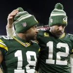 QB Aaron Rodgers und WR Randall Cobb nach dem Ende der Saison 2022