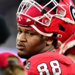 FILE PHOTOS..An arrest warrant has been issued for potential No. 1 NFL, American Football Herren, USA draft pick former Georgia bulldog 88 Jalen Carter for his alleged role in a January traffic crash that killed a teammate and a recruiting staffer for the University of Georgia. ..Here he is pictured on January 9, 2023 versus the Texas Christian University Horned Frogs during the 2023 National Championship in Los Angeles. The 2023 NFL Draft will be held in Kansas City on April 27, 2023...Mandatory Credit: Jose Marin / MarinMedia.org / CSM Absolute Complete photographer, and credits required Los Angeles United States of America - ZUMAc04_ 20230301_zaf_c04_199 Copyright: xJosexMarinx/xMarinmedia.Orgx/xCsx