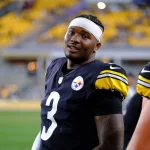 Foto von Dwayne Haskins im Jersey der Steelers