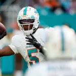 NFL Quarterback Teddy Bridgewater im Einsatz für die Miami Dolphins