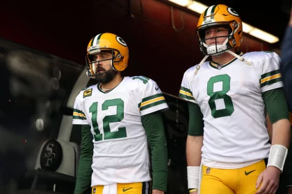 Packers Quarterback Aaron Rodgers und Backup Tim Boyle