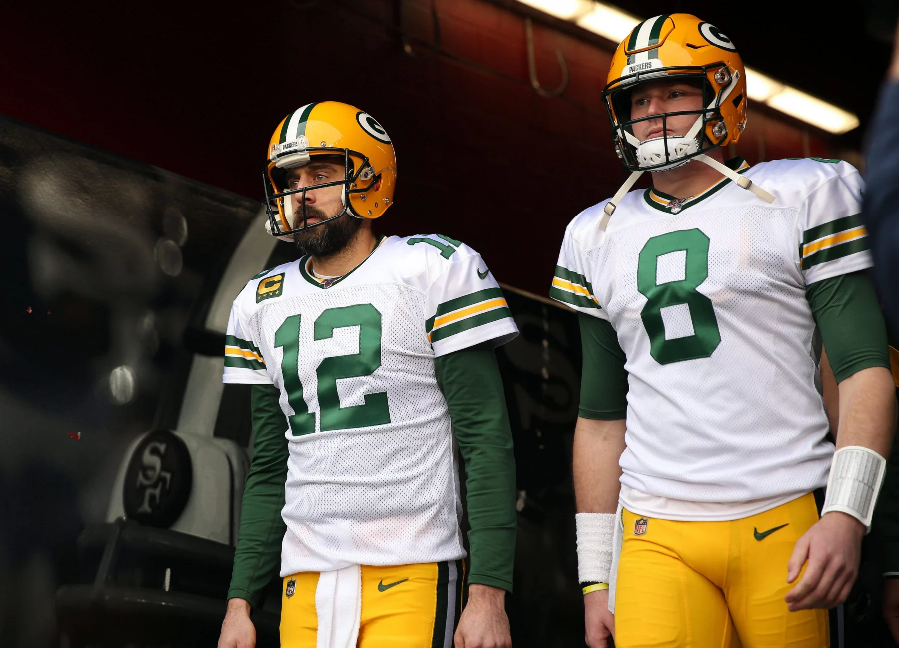 Packers Quarterback Aaron Rodgers und Backup Tim Boyle