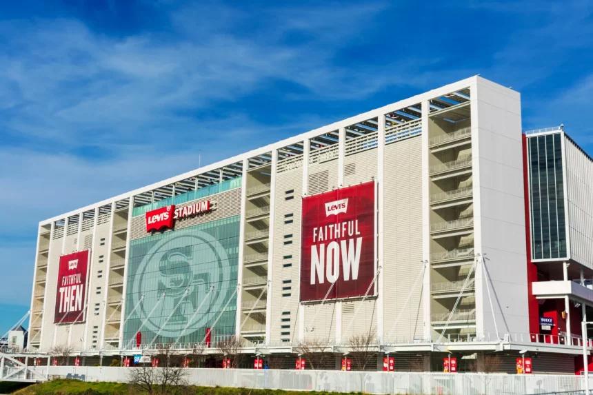 49ers verlieren Draft Pick - Super Bowl LX Levi's Stadium exterior home of the San Francisco 49ers of the National Football League - Santa Clara, California, USA - January, 2020