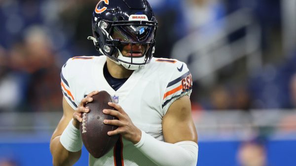 Bears QB Justin Fields im Spiel gegen Detroit