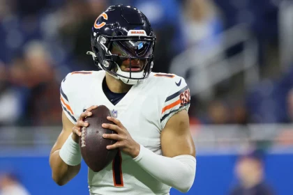 Bears QB Justin Fields im Spiel gegen Detroit