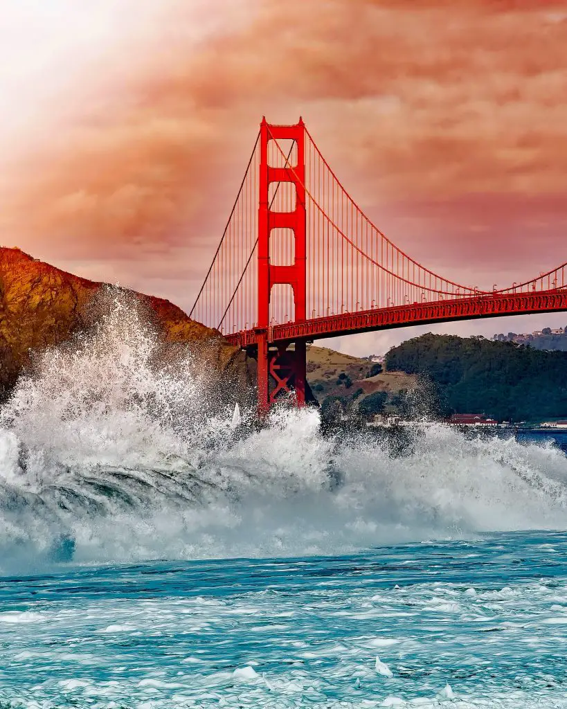 Bay Area - Zu sehen die Golden Gate Bridge