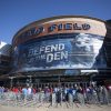 Detroit, MI, USA - October 25, 2015: A view of game day at Ford Field located in Detroit, Michigan. Ford Field is an indoor American football stadium and home to the Detroit Lions of the NFL.