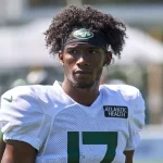 Fantasy Football 2024 - August 3, 2022, Florham Park, New Jersey, USA: New York Jets wide receiver Garrett Wilson 17 during Jets training camp at the Atlantic Health Jets Training Center, Florham Park, New Jersey. /CSM Florham Park USA - ZUMAcw2_ 20220803_zaf_cw2_024 Copyright: xDuncanxWilliamsx
