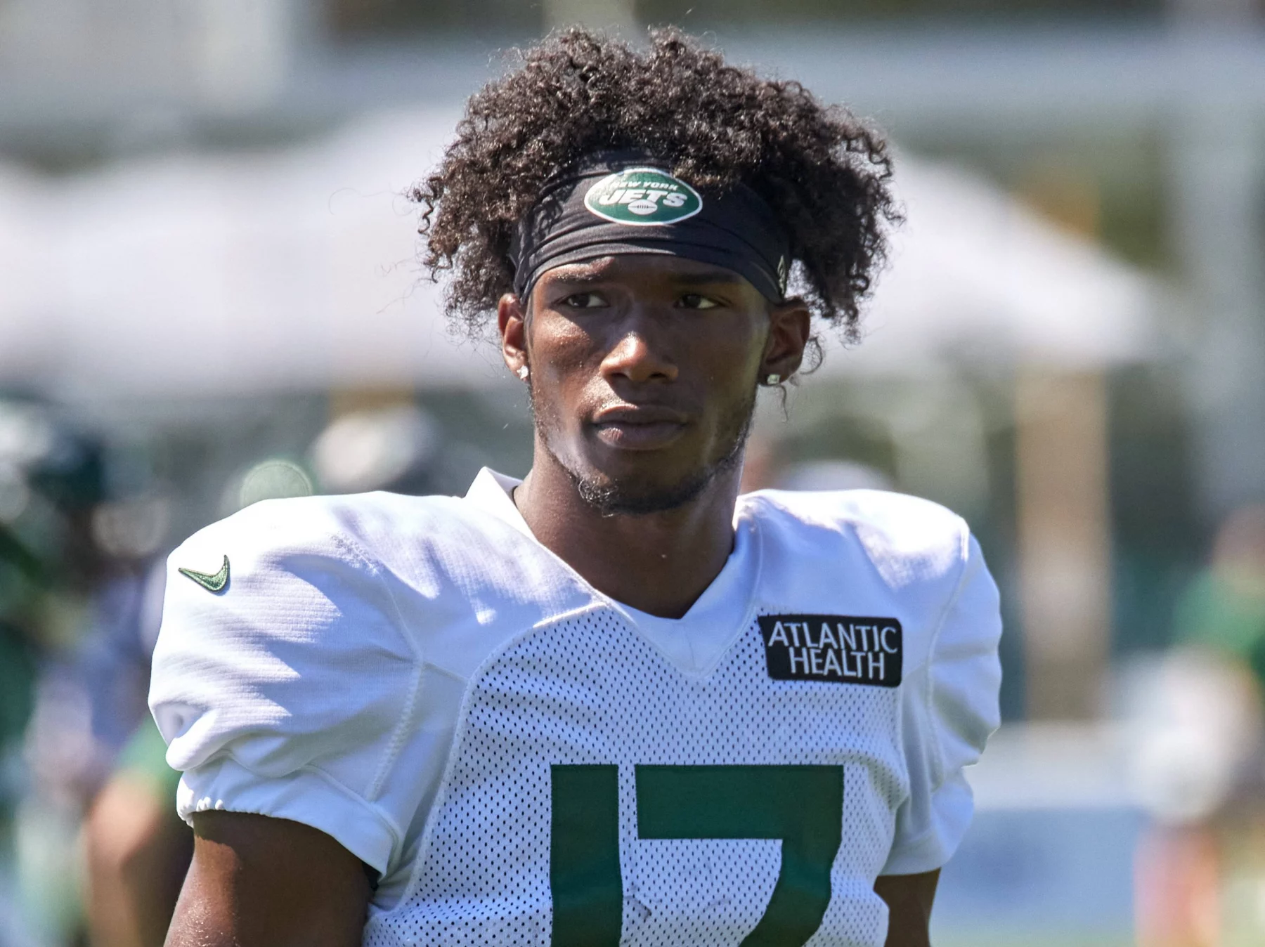 Fantasy Football 2024 - August 3, 2022, Florham Park, New Jersey, USA: New York Jets wide receiver Garrett Wilson 17 during Jets training camp at the Atlantic Health Jets Training Center, Florham Park, New Jersey. /CSM Florham Park USA - ZUMAcw2_ 20220803_zaf_cw2_024 Copyright: xDuncanxWilliamsx