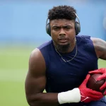 NFL, American Football Herren, USA New York Giants at Tennessee Titans, Sep 11, 2022 Nashville, Tennessee, USA Tennessee Titans wide receiver Treylon Burks 16 warms up before facing the New York Giants during their season opener at Nissan Stadium. Mandatory Credit: George Walker IV-USA TODAY Sports, 11.09.2022 13:42:46, 19028743, NPStrans, New York Giants, Tennessee Titans, NFL, Nissan Stadium, Treylon Burks PUBLICATIONxINxGERxSUIxAUTxONLY Copyright: xGeorgexWalkerxIVx 19028743