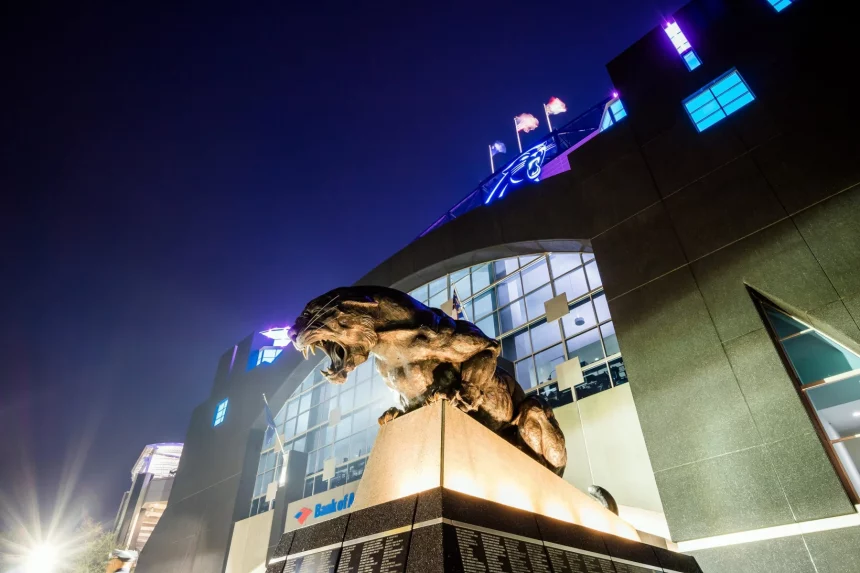 Charlotte, NC - OCT 25 : Panthers NFL Stadium in downtown Charlotte on October 25,2015