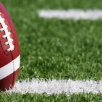 American Football on the Field near the hashmarks