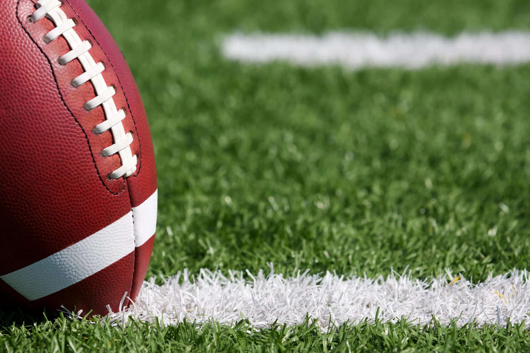 American Football on the Field near the hashmarks