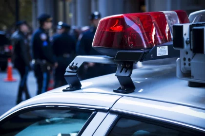 Kris Boyd - NFL - Polizeiauto im Einsatz beim Fußballspiel „Schüsse bei High School“, mit einem Toten und vier Verletzten.