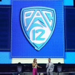 NCAA, College League, USA Football: Pac-12 Media Day Jul 21, 2023 Las Vegas, NV, USA Pac-12 Network reporter Ashley Adamson left and analyst Yogi Roth during Pac-12 Media Day at Resorts World Las Vegas. t Las Vegas NV USA, EDITORIAL USE ONLY PUBLICATIONxINxGERxSUIxAUTxONLY Copyright: xKirbyxLeex 20230721_neb_al2_095