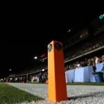 The south stadium lights went out during the fourth quarter of the Pro Football Hall Game between the Cleveland Browns and New York Jets delaying the game for a short time in Canton, Ohio, on Thursday, August 3, 2023. PUBLICATIONxINxGERxSUIxAUTxHUNxONLY CAN20230803140 AARONxJOSEFCZYK