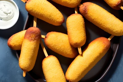 FootballR - NFL - Corndogs mit Dip-Sauce.