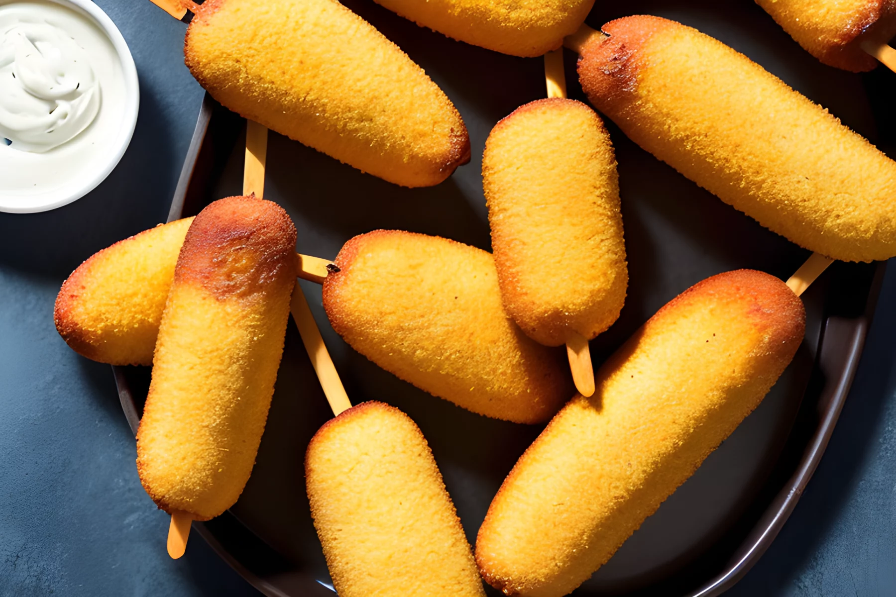 FootballR - NFL - Corndogs mit Dip-Sauce.