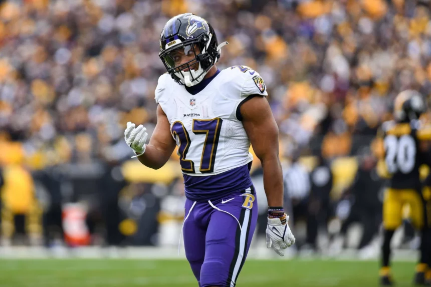 FootballR - NFL - Die Saison des Spielers der Baltimore Ravens endet wegen eines Achillessehnenrisses.
