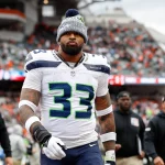 FootballR - NFL - Der Spieler der Seattle Seahawks, Jamal Adams, betritt das Spielfeld inmitten der Nachricht von einer NFL-Geldstrafe.