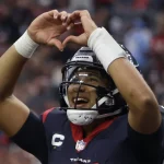 NFL, American Football Herren, USA Tampa Bay Buccaneers at Houston Texans Nov 5, 2023 Houston, Texas, USA Houston Texans quarterback C.J. Stroud 7 celebrates his touchdown against the Tampa Bay Buccaneers in the fourth quarter at NRG Stadium. Houston NRG Stadium Texas USA, EDITORIAL USE ONLY PUBLICATIONxINxGERxSUIxAUTxONLY Copyright: xThomasxSheax 20231105_tbs_sy9_317