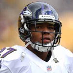 FootballR - NFL - Ein Ravens-Spieler, Ray Rice, auf dem Feld.
