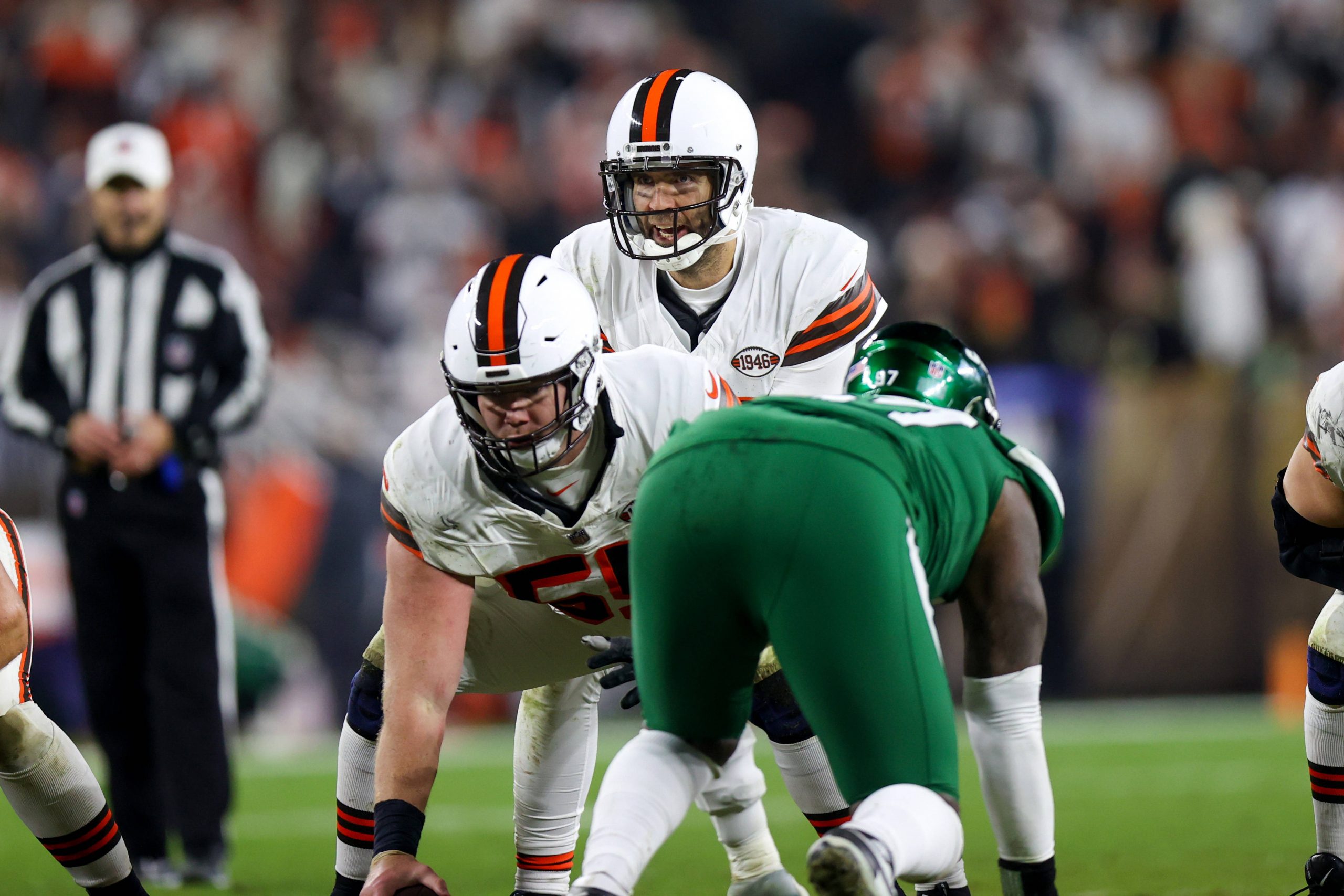 FootballR - NFL - Joe Flacco führt die Cleveland Browns in einem spannenden Spiel an.