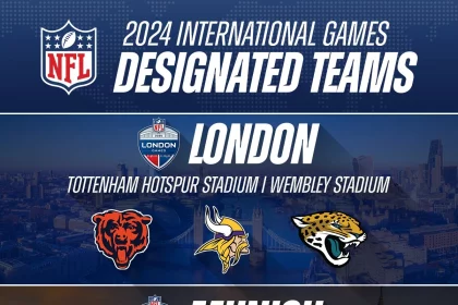 FootballR - NFL - Eine Gruppe von Logos auf blauem Hintergrund.