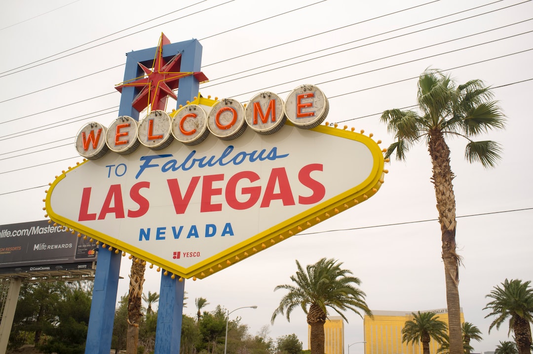 FootballR - NFL - Willkommen im Las Vegas-Schild.