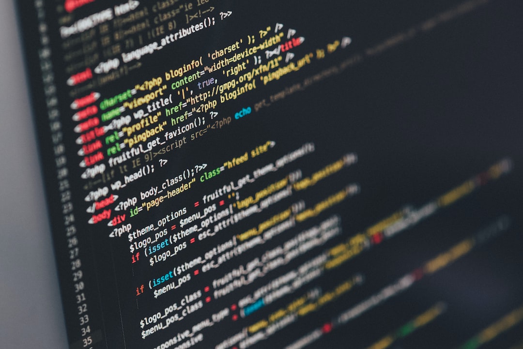 FootballR - NFL - Eine Nahaufnahme von Code auf einem Computerbildschirm.