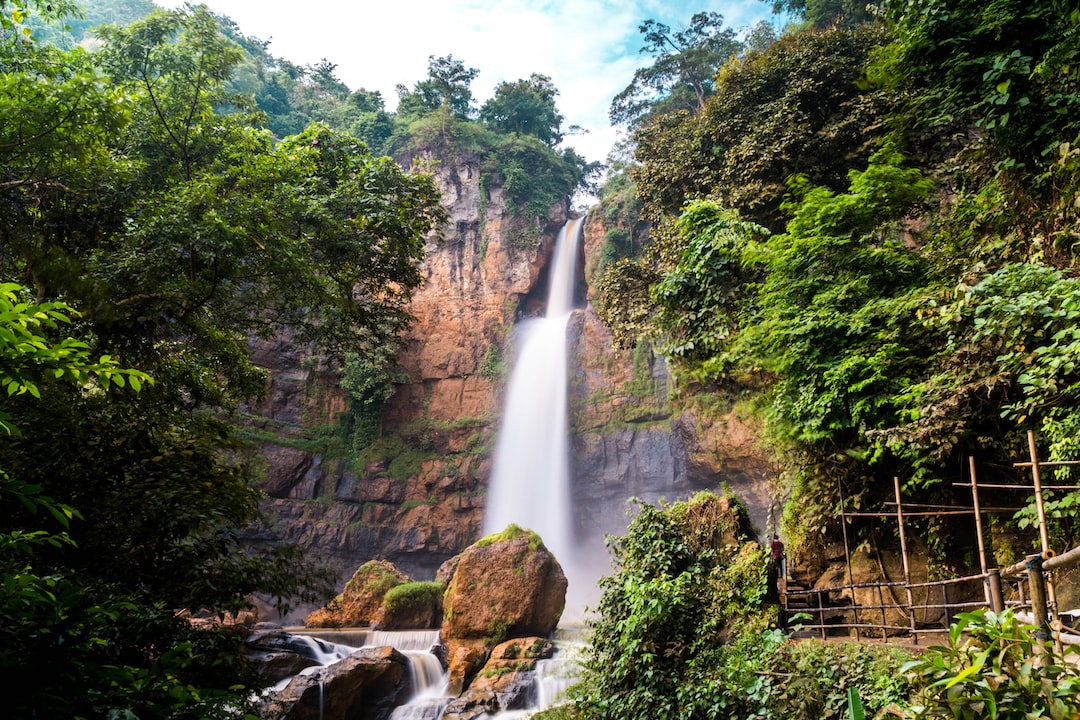 FootballR - NFL - Ein Wasserfall im Wald.