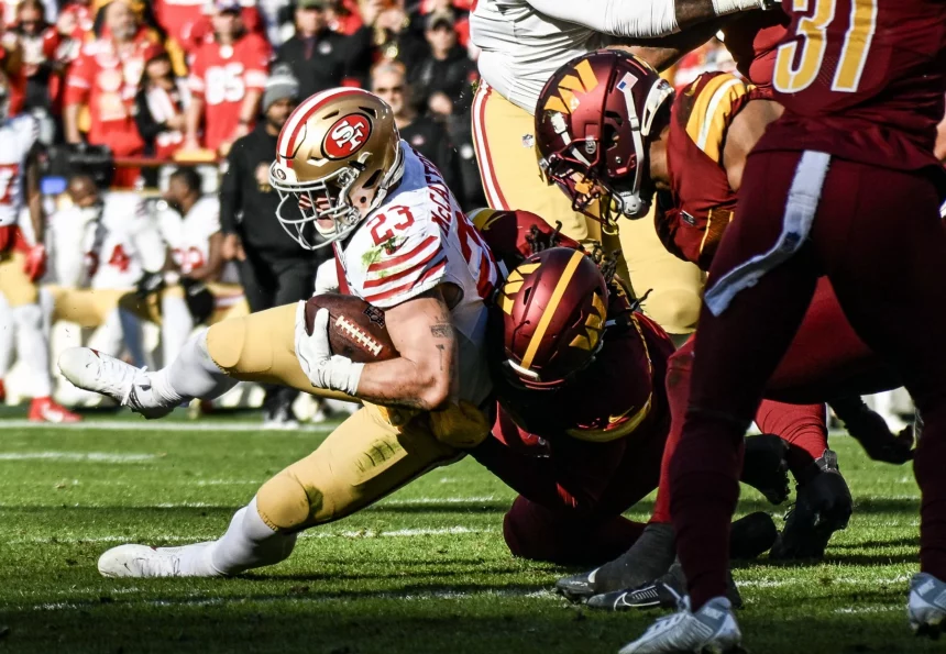 FootballR - NFL - Die San Francisco 49ers treffen in Woche 18 auf die LA Rams, allerdings ohne Christian McCaffrey.