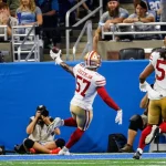 FootballR - NFL - Diese Beschreibung wurde automatisch generiert. NFL San Francisco 49ers vs. Detroit Lions in einem spektakulären Conference Championships-Duell.