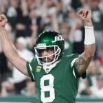 Jets-Patriots - Aaron Rodgers hatte viel Grund zu jubeln! Seine New York Jets dominierten die Patriots in der Offense und Defense.