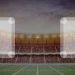 Eine Gamecard Grafik fuer das Spiel zwischen den Graz Giants und Danube Dragons am 31.05.26. die zwei Teamlogos stehen sich in einem Stadion mit vielen Zuschauern gegenueber.