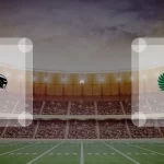 Eine Gamecard Grafik fuer das Spiel zwischen den Speedfit Vienna Knights und Salzburg Ducks am 17.05.26. die zwei Teamlogos stehen sich in einem Stadion mit vielen Zuschauern gegenueber.