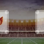 Eine Gamecard Grafik fuer das Spiel zwischen den Regensburg Phoenix und Pforzheim Wilddogs am 09.05.26. die zwei Teamlogos stehen sich in einem Stadion mit vielen Zuschauern gegenueber.