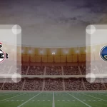 Eine Gamecard Grafik fuer das Spiel zwischen den Düsseldorf Panther und Dresden Monarchs am 16.05.26. die zwei Teamlogos stehen sich in einem Stadion mit vielen Zuschauern gegenueber.